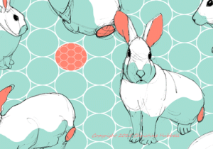 Easter bunny fabric design