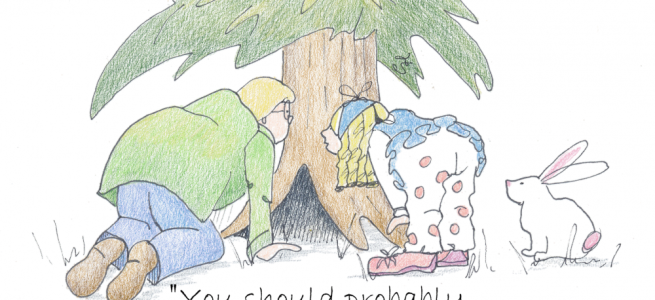 Cartoon featuring Alice in Wonderland
