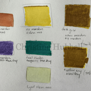 a sample of color swatches